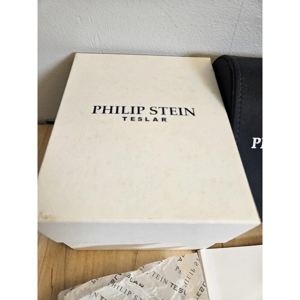 Philip Stein Teslar Watch Jewelry Presentation Box Case Manuals Pillow Empty